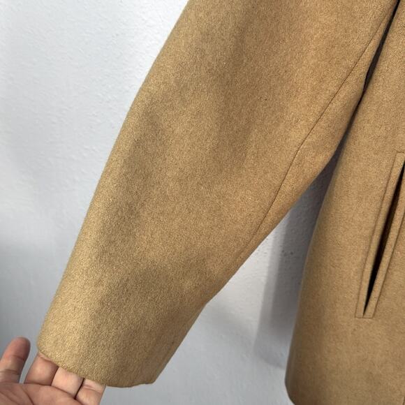 London Fog Caramel Pea Coat Classic Wool-Blend Button Down Coat Size XL - Picture 3 of 8